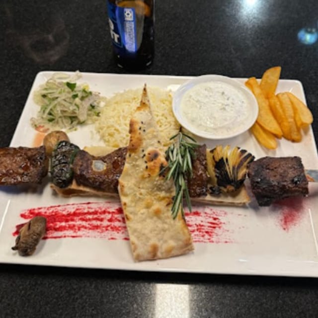 Lamb Shish Kebab.