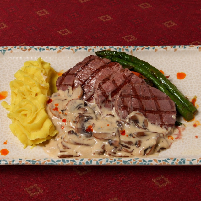 Fillet Mignon with Mushroom Sauce.