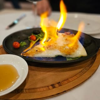 Grilled Saganaki Cheese