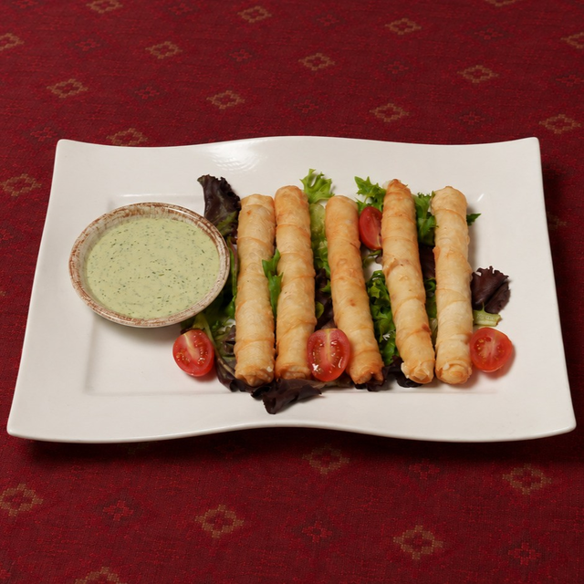 Crispy Feta Rolls.