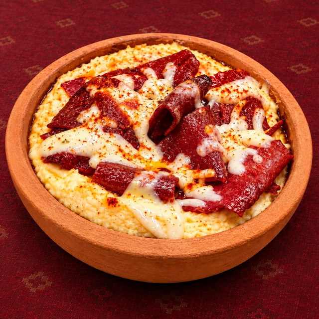 Hummus with Pastrami.