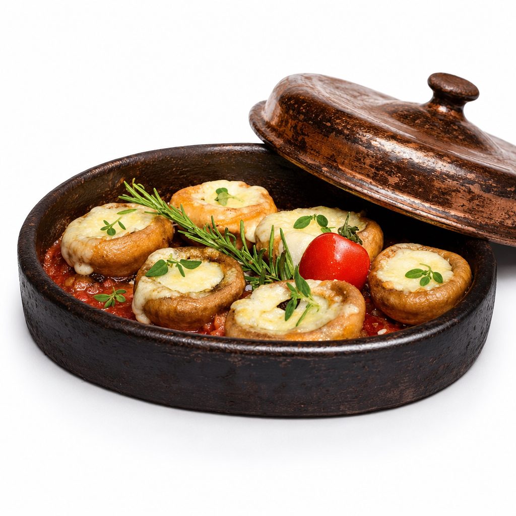 Mushrooms In Oven.