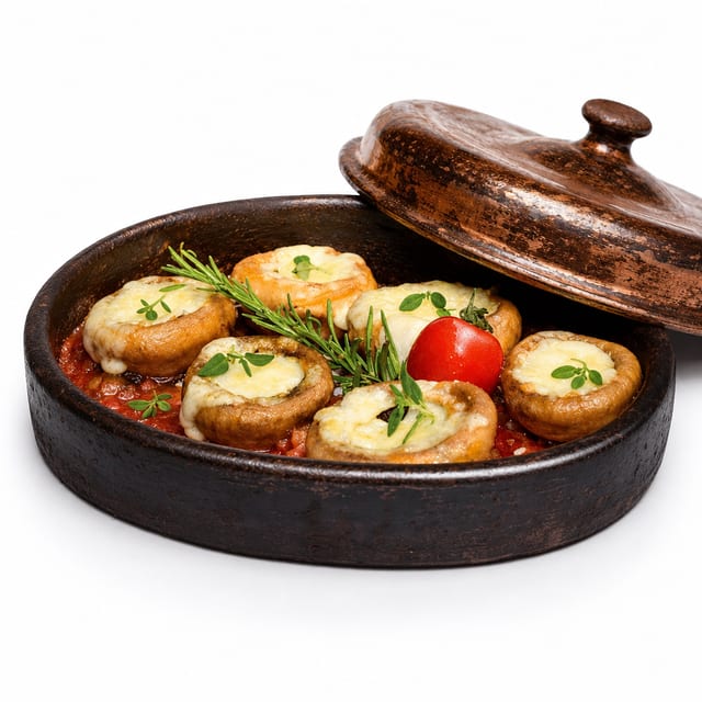 Mushrooms In Oven.
