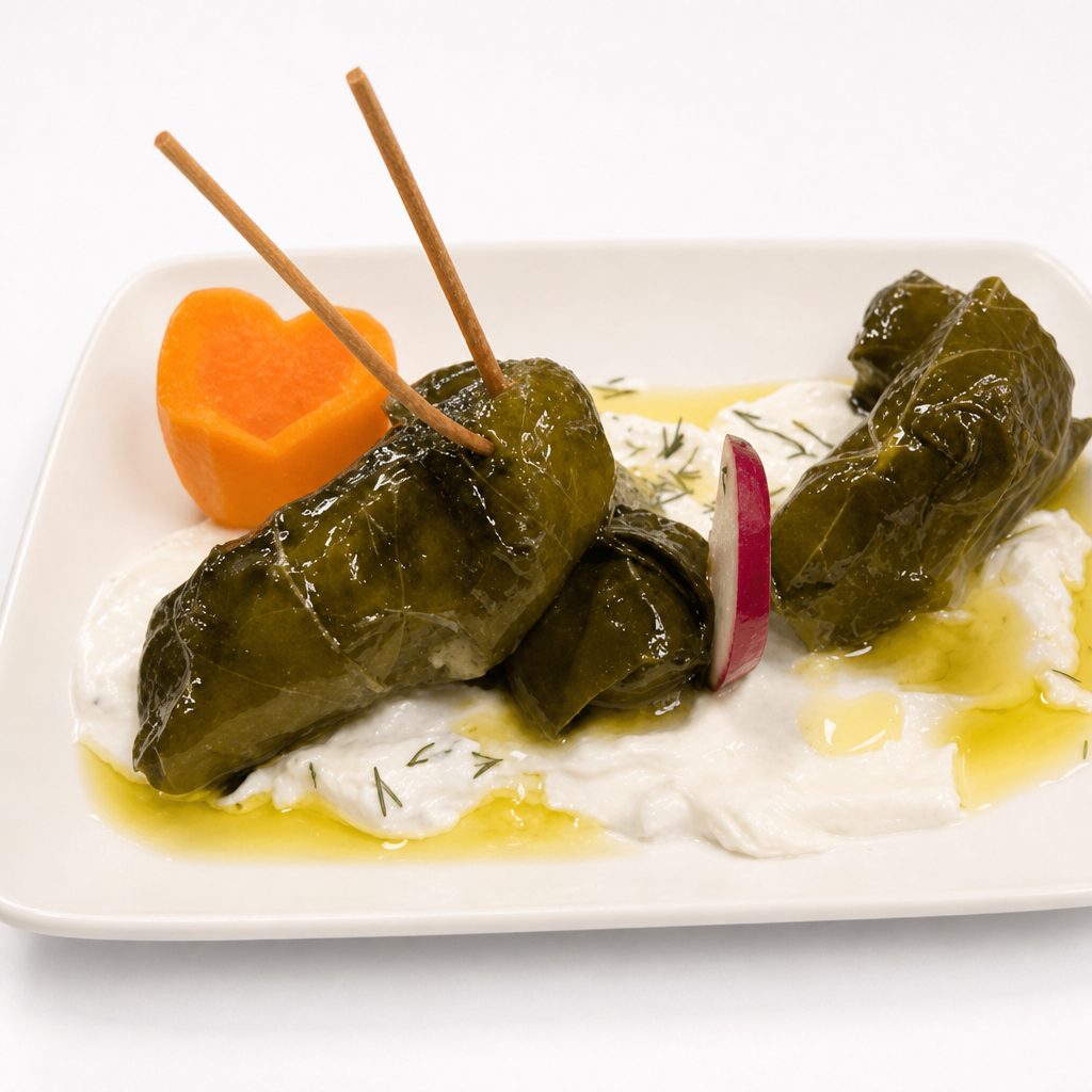 Stuffed Grape Leaves.