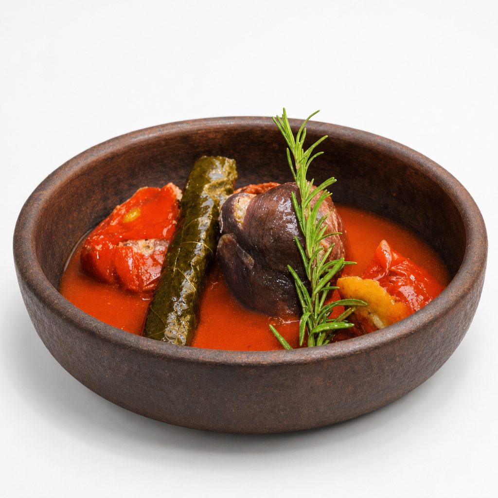 Mixed Hot Dolma Plate.