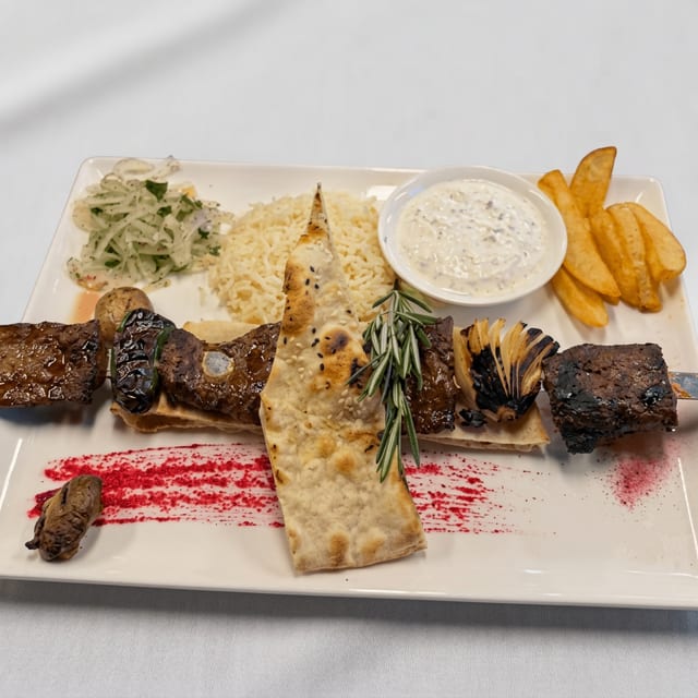 Lamb Shish Kebab.
