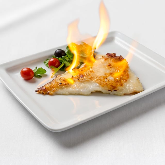Grilled Saganaki Cheese.