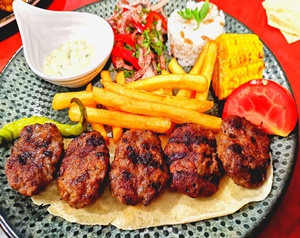 Grilled meat balls